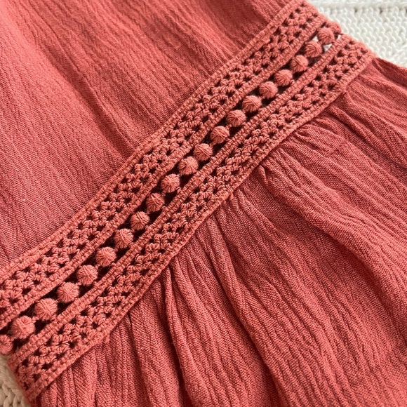 Westport Vibrant Spice Color 3/4 Sleeve Ruffle Rayon Blouse Women’s Size XS-M - Picture 9 of 13